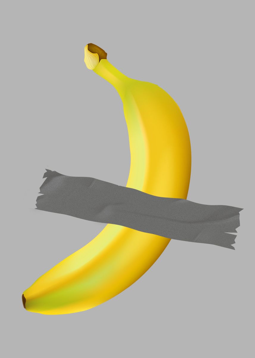 Banana On Duct Tape Poster Picture Metal Print Paint By Max Ronn   1d893ca22be930fa88e296bdea6537f3 214e3ae24eb5471c85b0ea336811ee18 