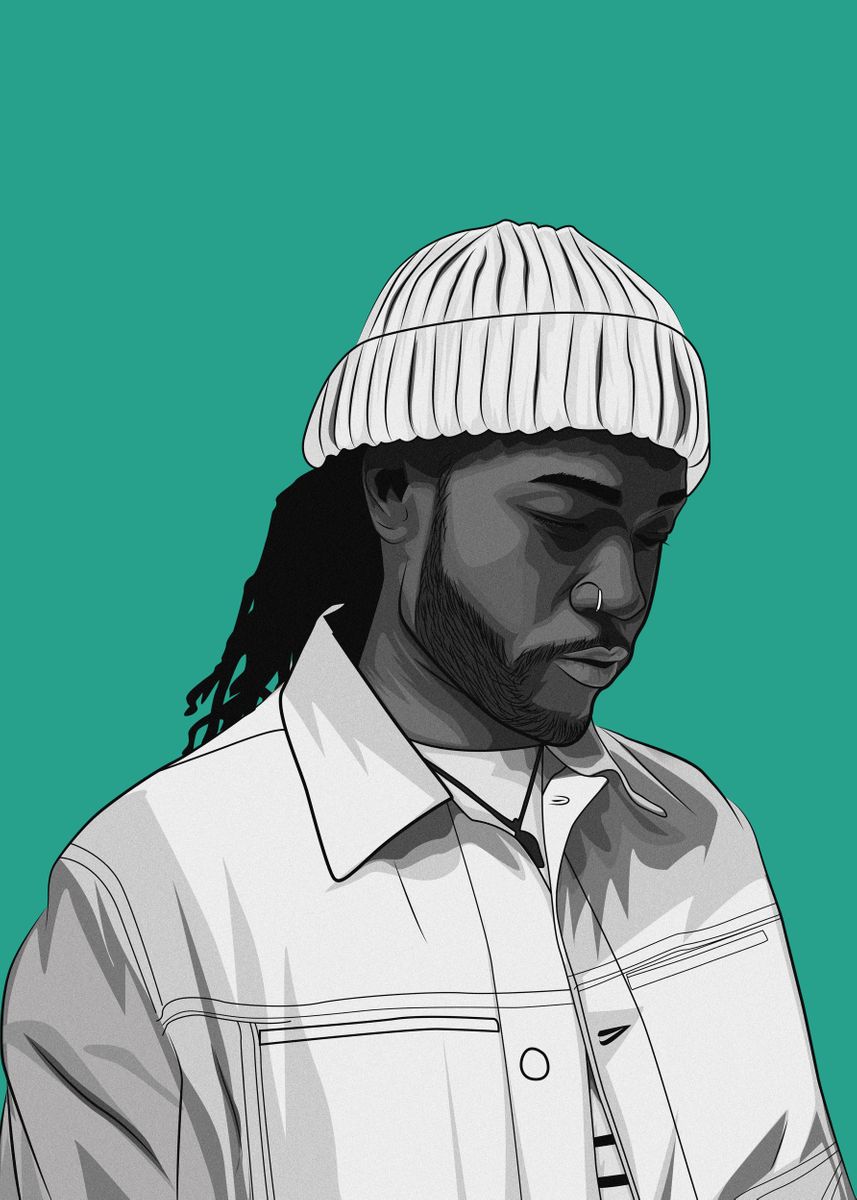 'PARTYNEXTDOOR' Poster, picture, metal print, paint by Anjola Agosu ...