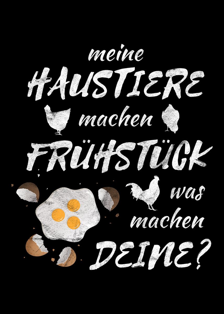 'Landwirt Huehner Spruch' Poster by dvdesign Displate