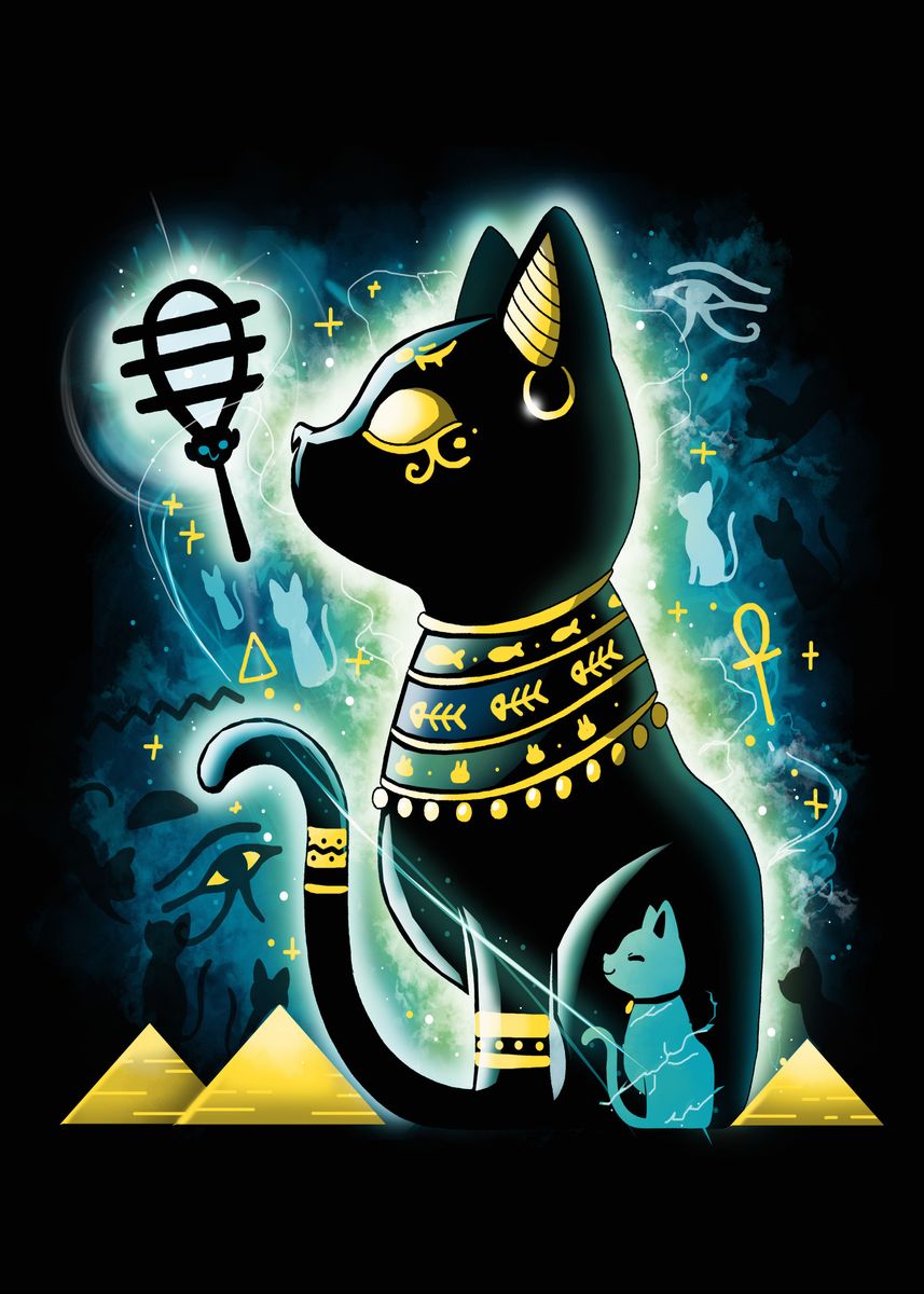 Bastet Jewel Poster By Valentina Fabbri Displate