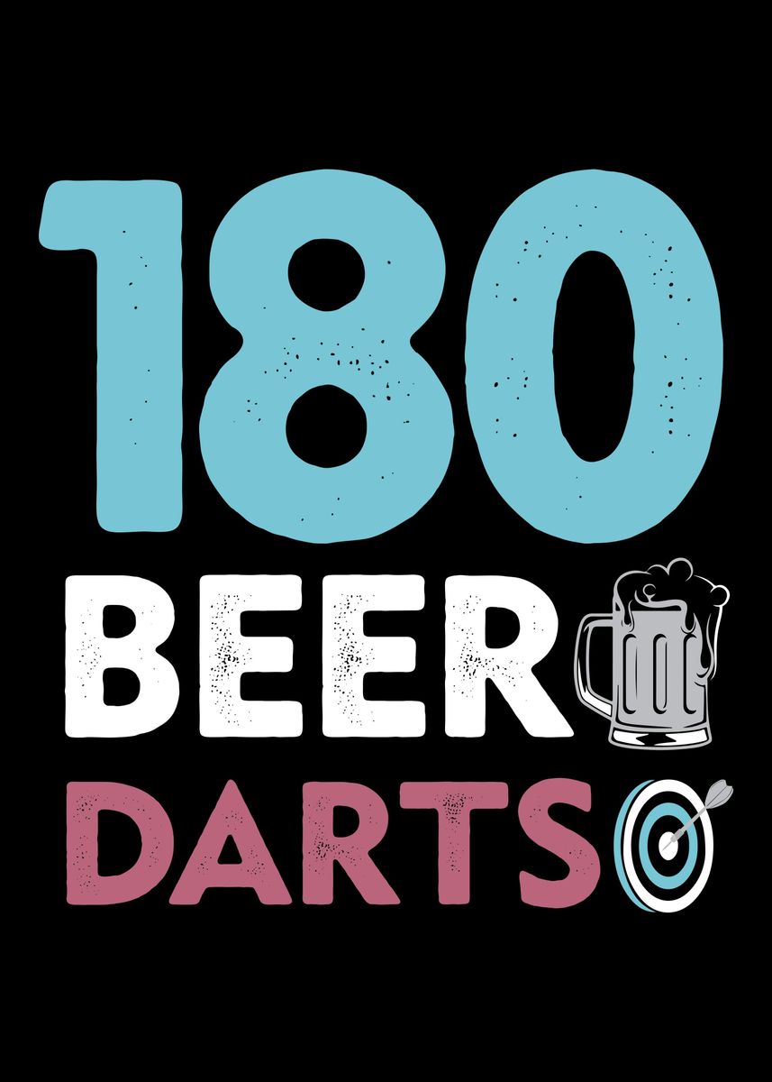 'Beer Darts Dartboard Bulls' Poster by AaronBaron Displate