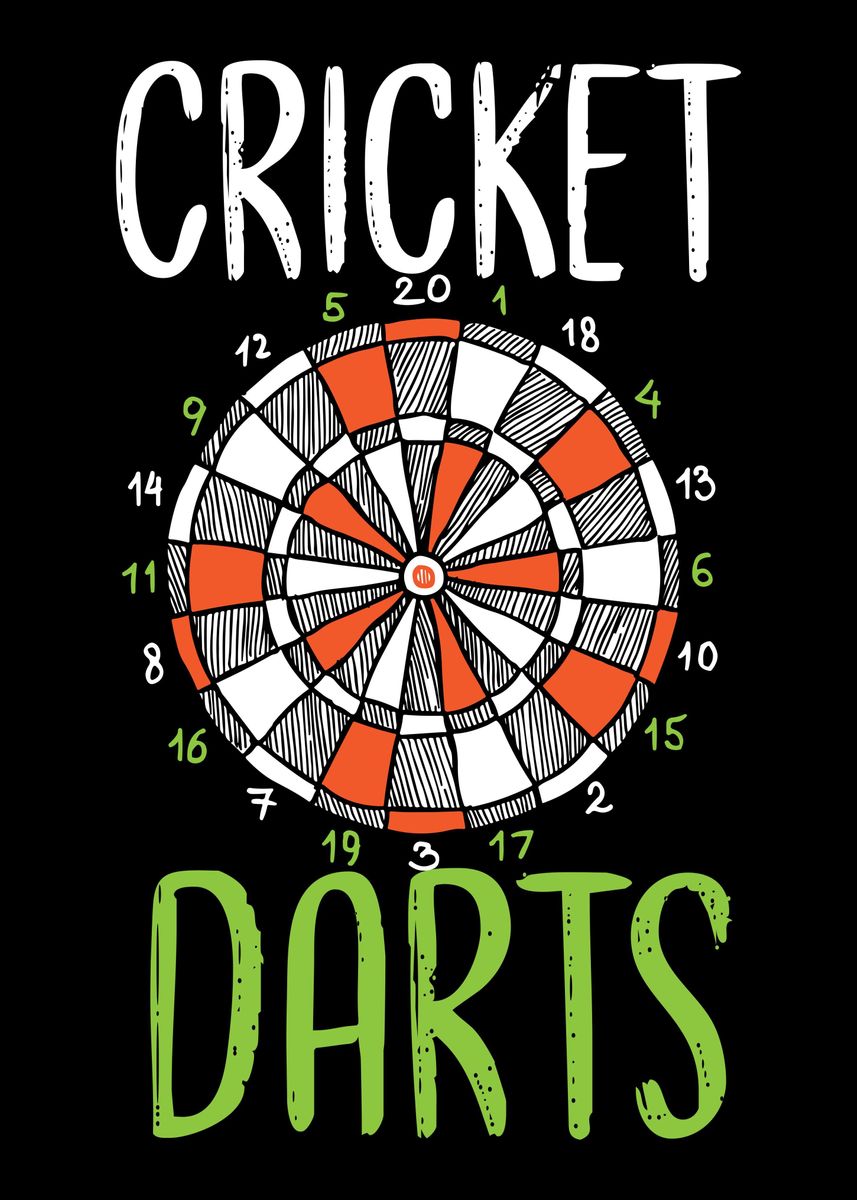 'Cricket Darts Bullseye Dar' Poster by AaronBaron Displate