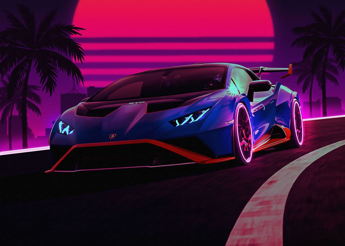 Lamborghini Huracan sto 20' Poster by artisticdesign 1903 | Displate