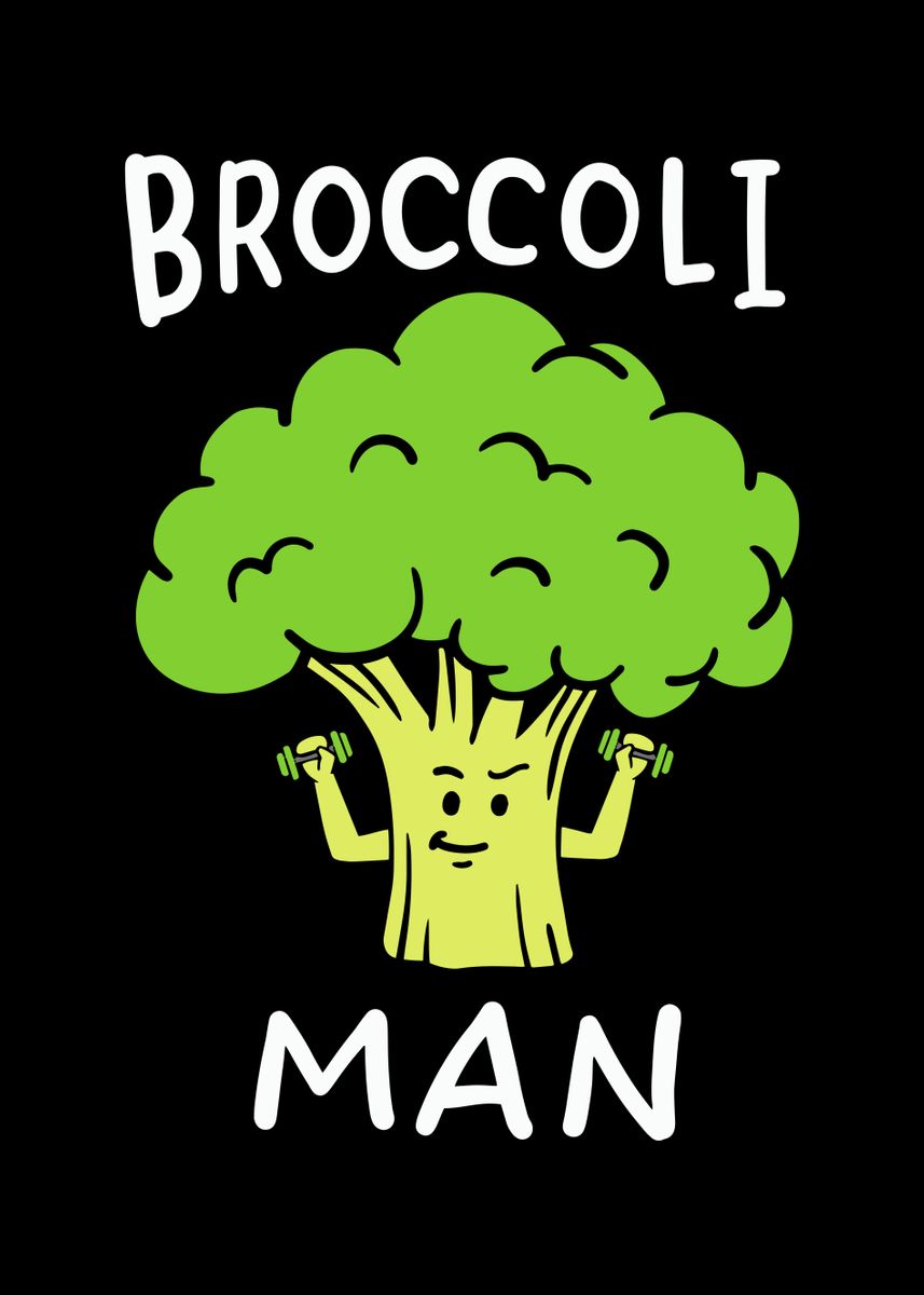 'Broccoli Man' Poster by Shiva121 Displate