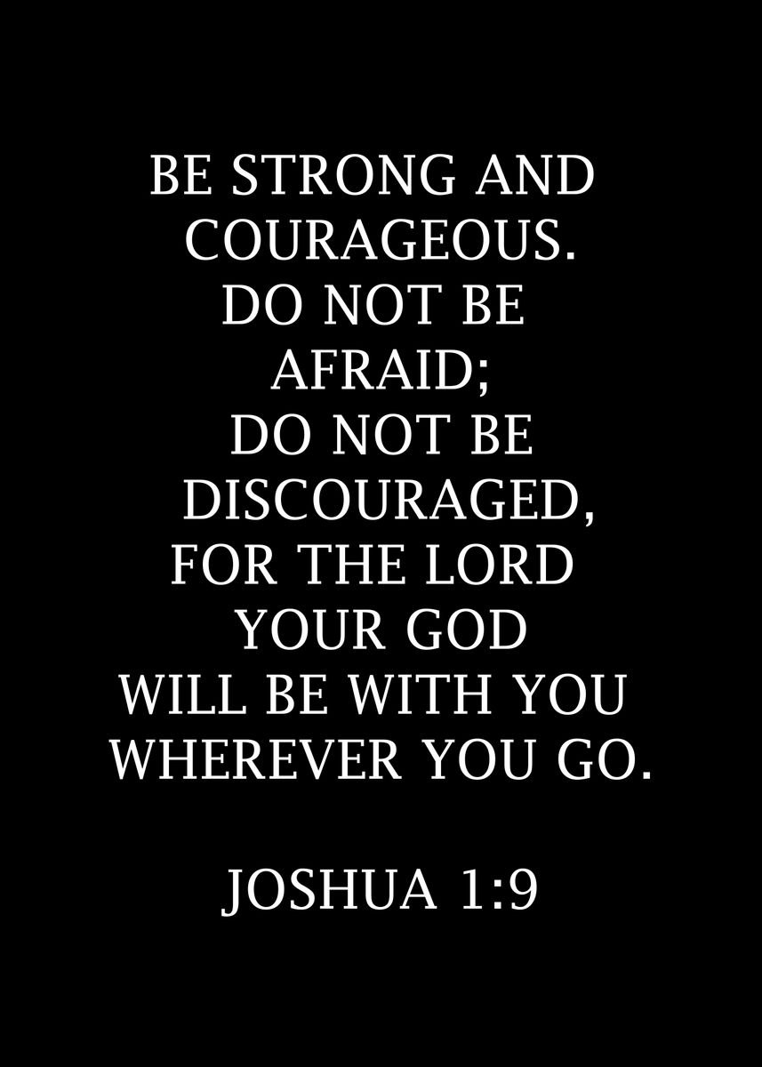 'Bible Verse Joshua' Poster, picture, metal print, paint by ...