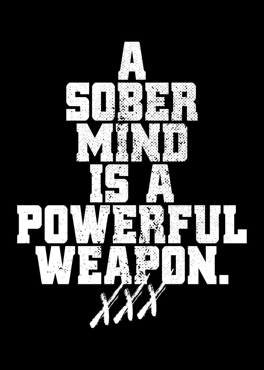 'A Sober Mind Straight Edge' Poster, picture, metal print, paint by
