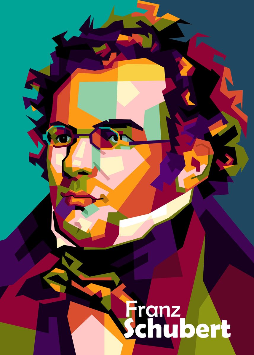 'Franz Schubert' Poster, picture, metal print, paint by AMIRUDIN 06 ...