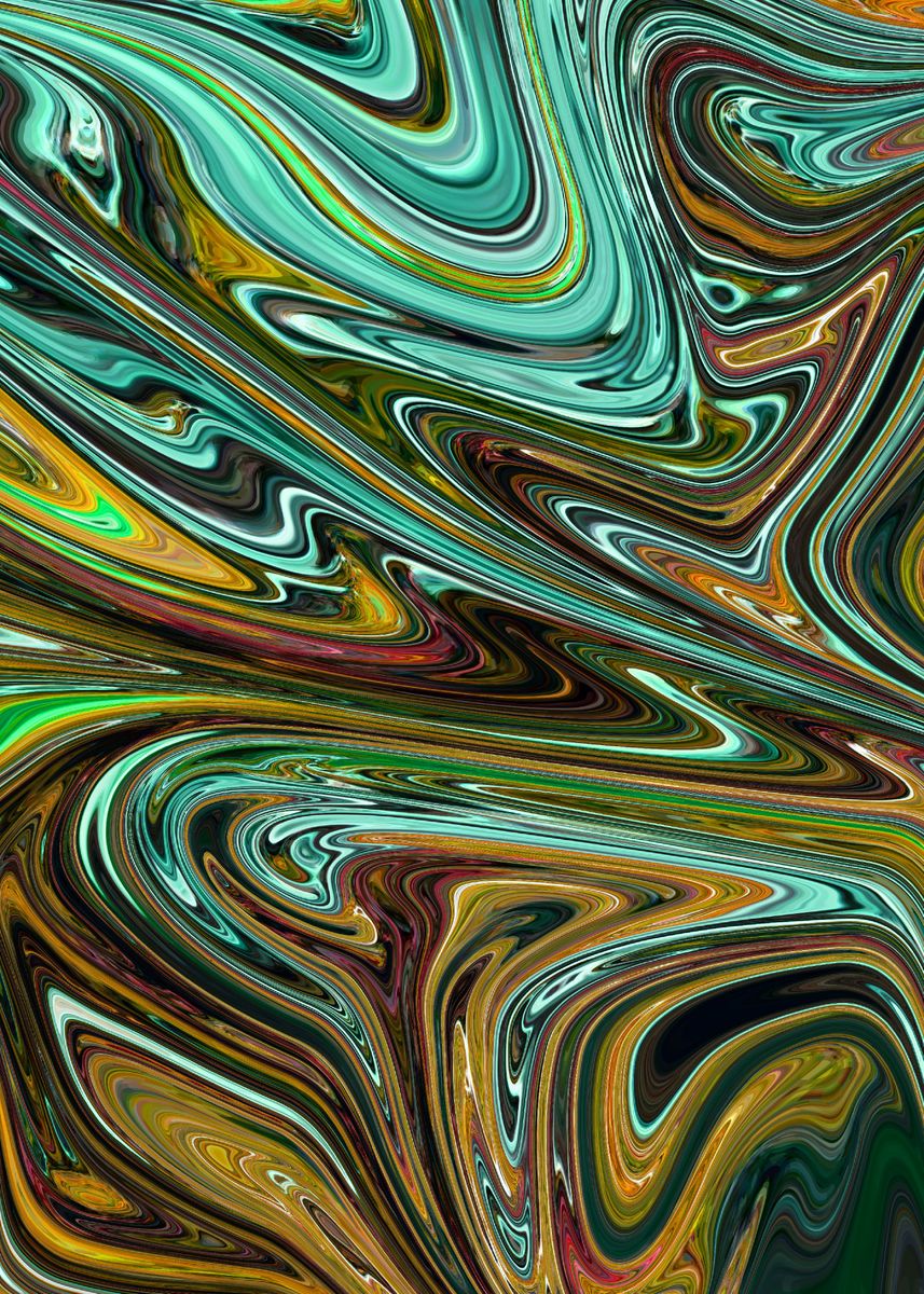 'Green Abstract Art' Poster by metalbg Displate