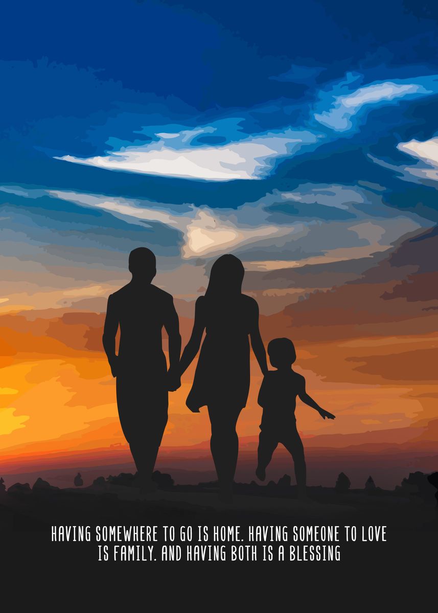 'Family Home Wall Art Decor' Poster, picture, metal print, paint by ...