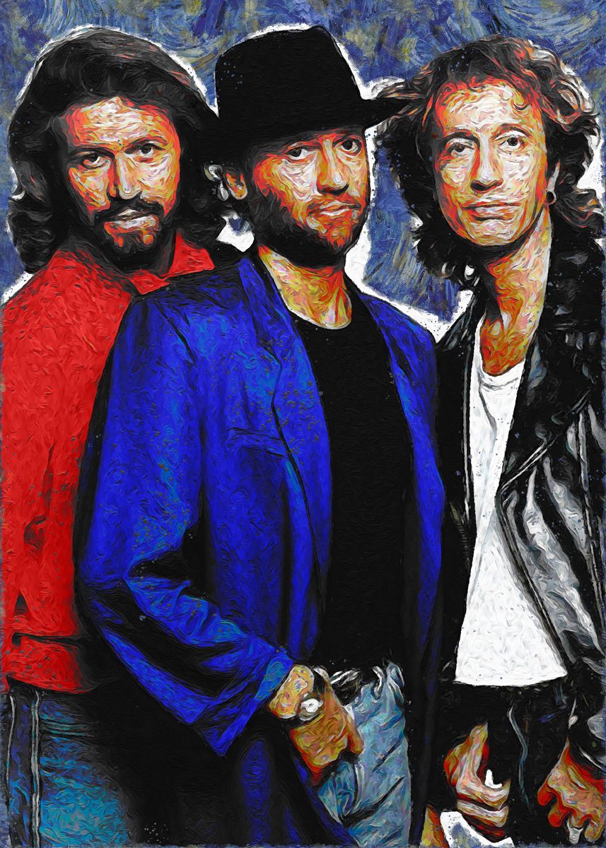 'Painting Bee Gees' Poster, picture, metal print, paint by Ainiez ...