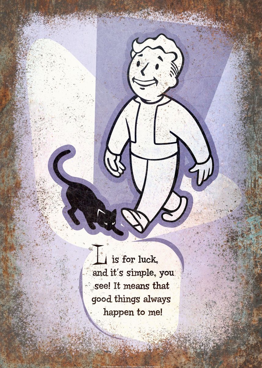 Luck Poster Picture Metal Print Paint By Fallout Displate