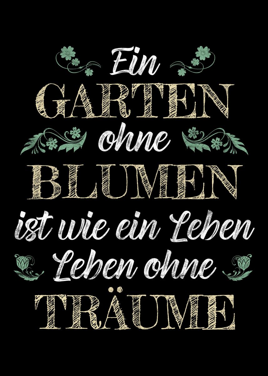 Gartenarbeit Spruch' Poster, picture, metal print, paint by