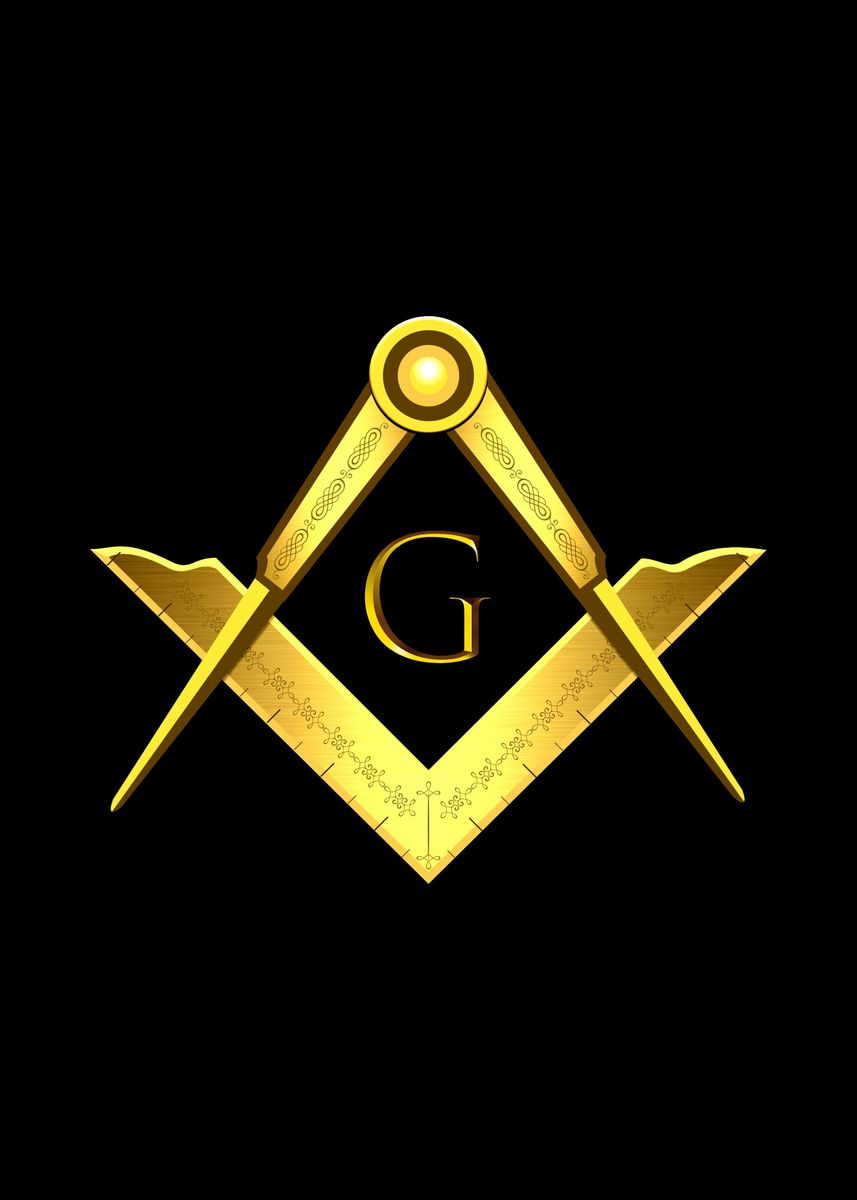 'Freemason Square Compasses' Poster, picture, metal print, paint by ...
