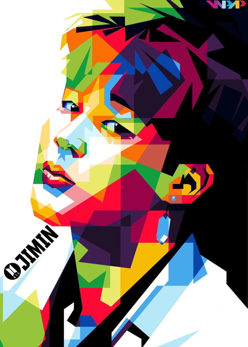 'Jimin BTS in Pop Art' Poster, picture, metal print, paint by Dimas ...