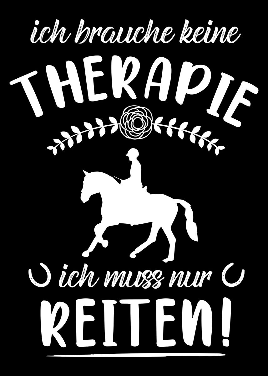 'Perfekter Reiterin Spruch' Poster by dvdesign Displate