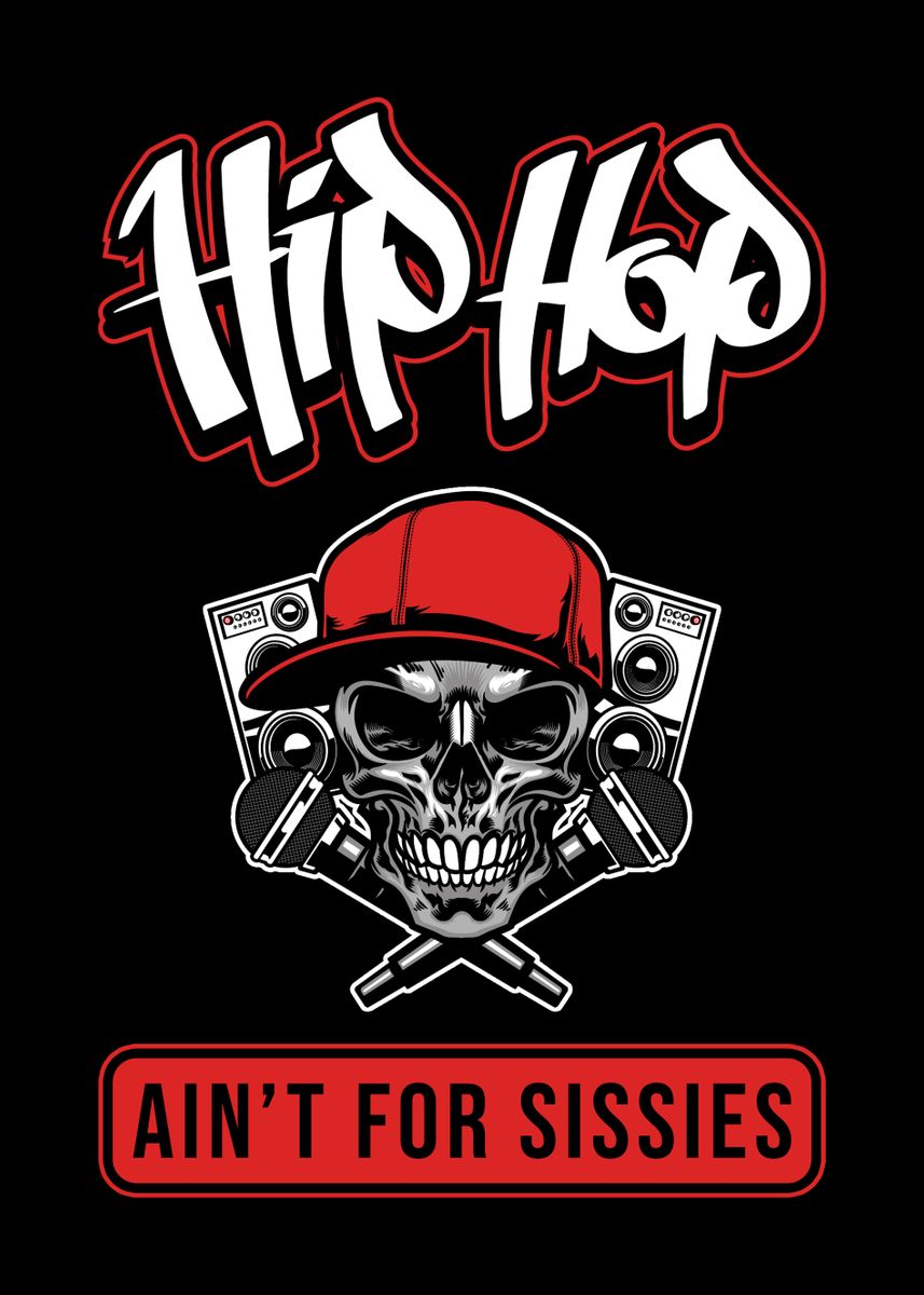 'Hip Hop Saying Music Rap' Poster, picture, metal print, paint by ...