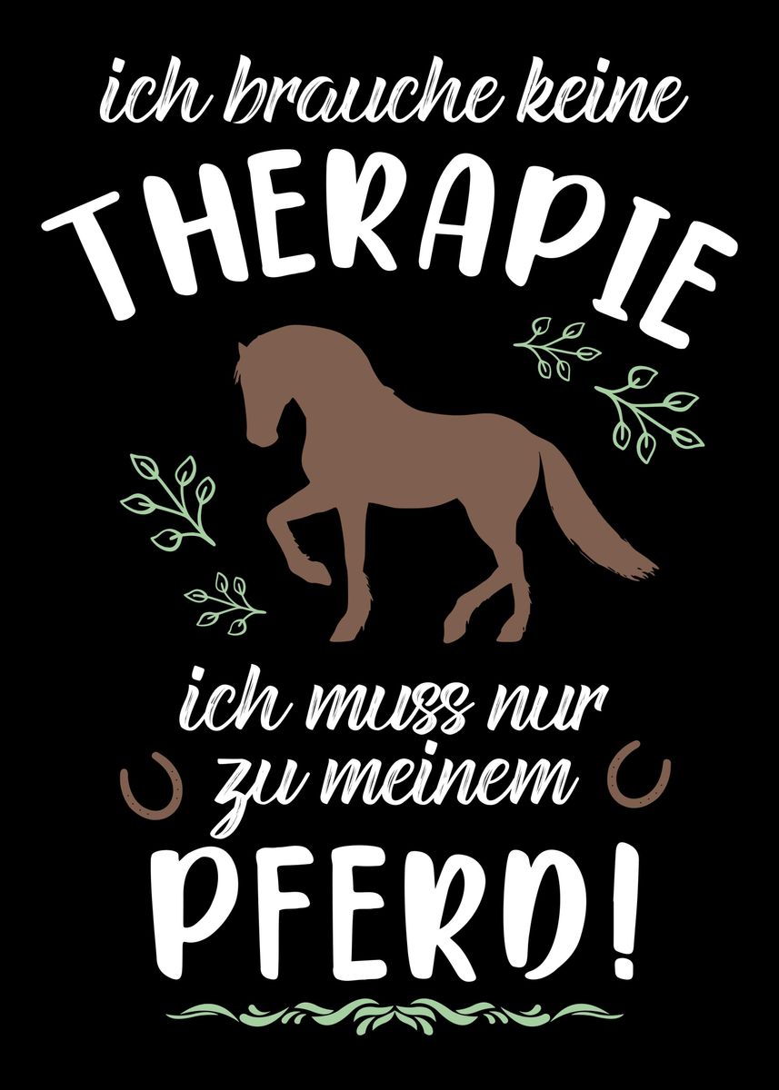'Lustiger Reiter Spruch' Poster, picture, metal print, paint by