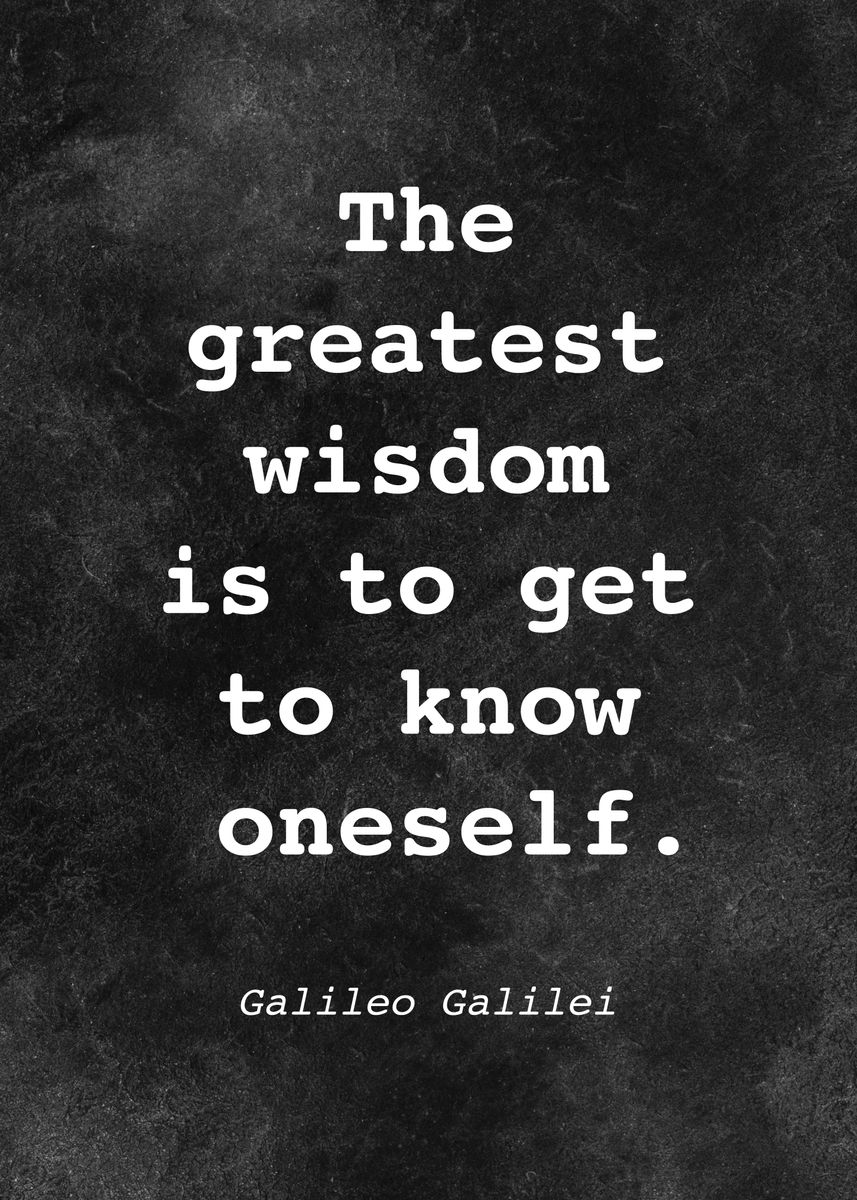 'Galileo Galilei Quote D015' Poster, picture, metal print, paint by Go ...