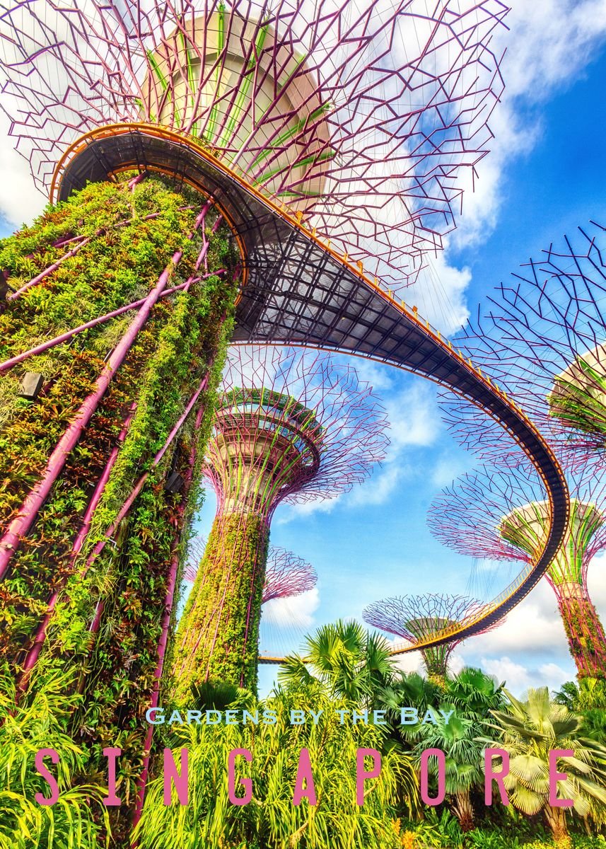 'Singapore Gardens By The B' Poster, Picture, Metal Print, Paint By ...