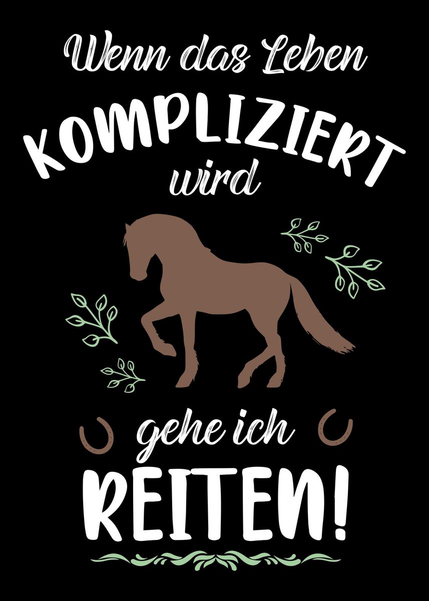 'Super Reiter Spruch' Poster, picture, metal print, paint by dvdesign