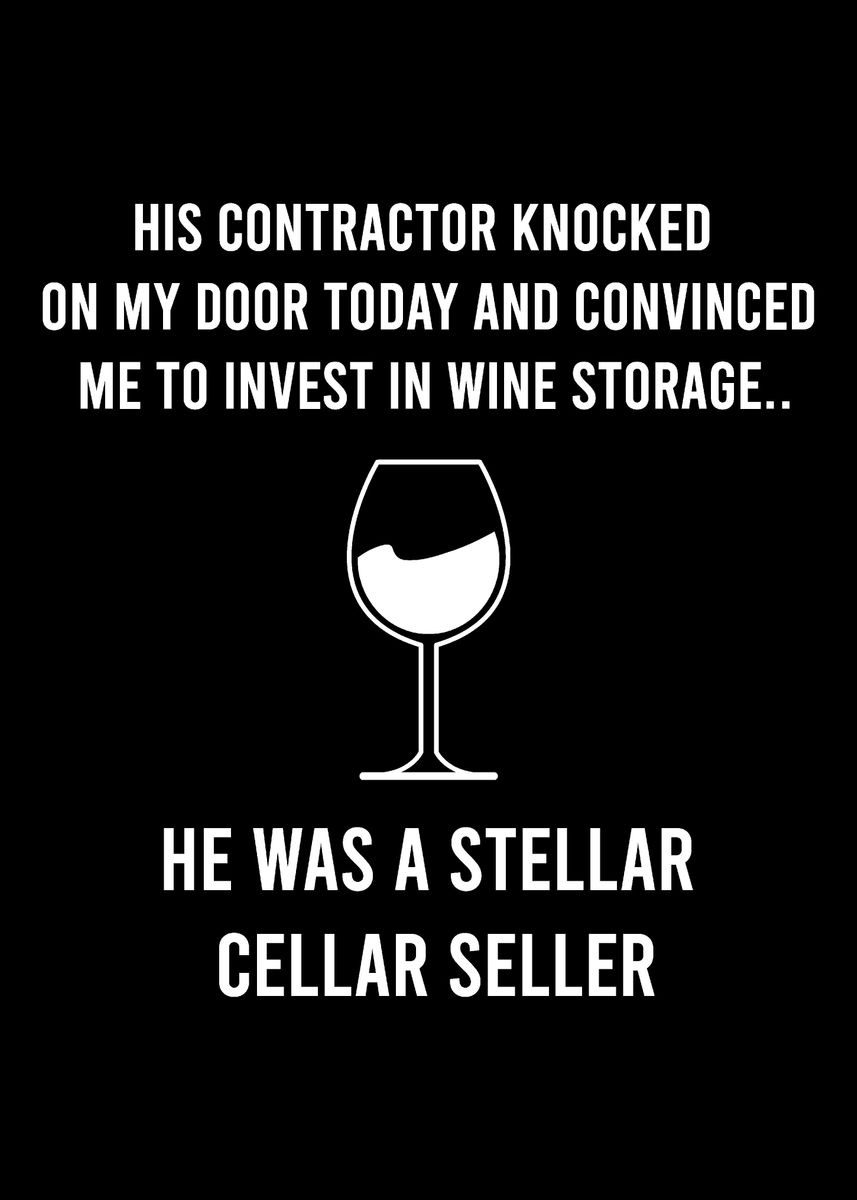 'Stellar Cellar Seller Wine' Poster by Powdertoastman Displate