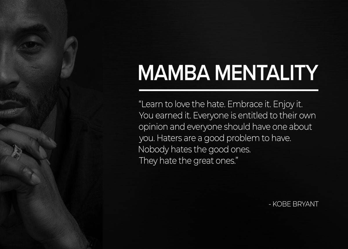  Mamba Mentality Poster By Conceptual Photography Displate