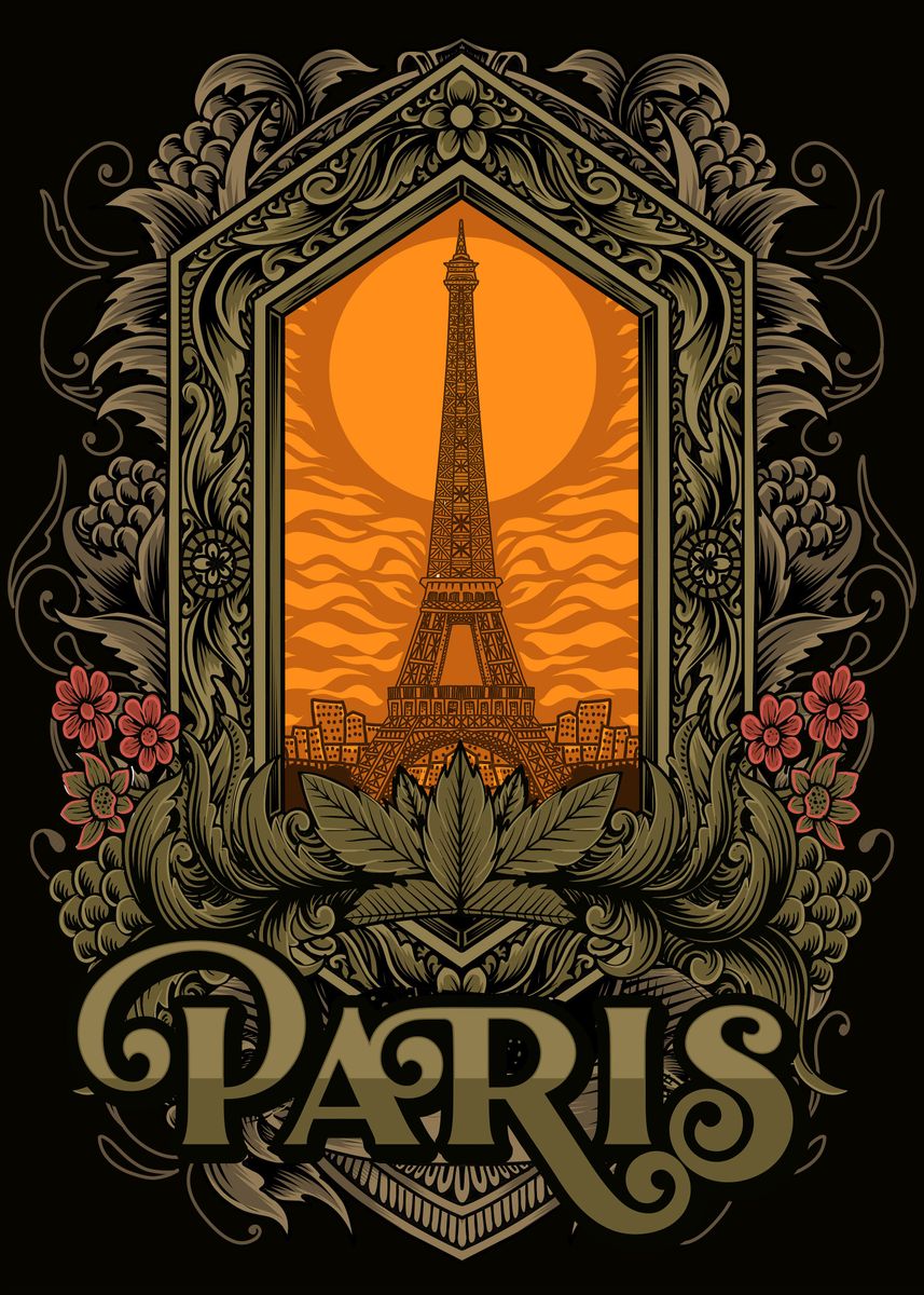 'Paris in Victorian Style' Poster, picture, metal print, paint by ...