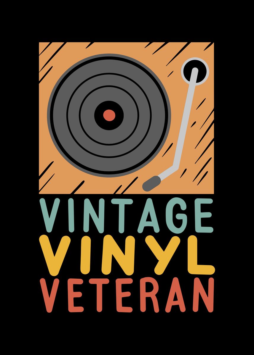 Vintage Vinyl Veteran Poster By Uwe Seibert Displate
