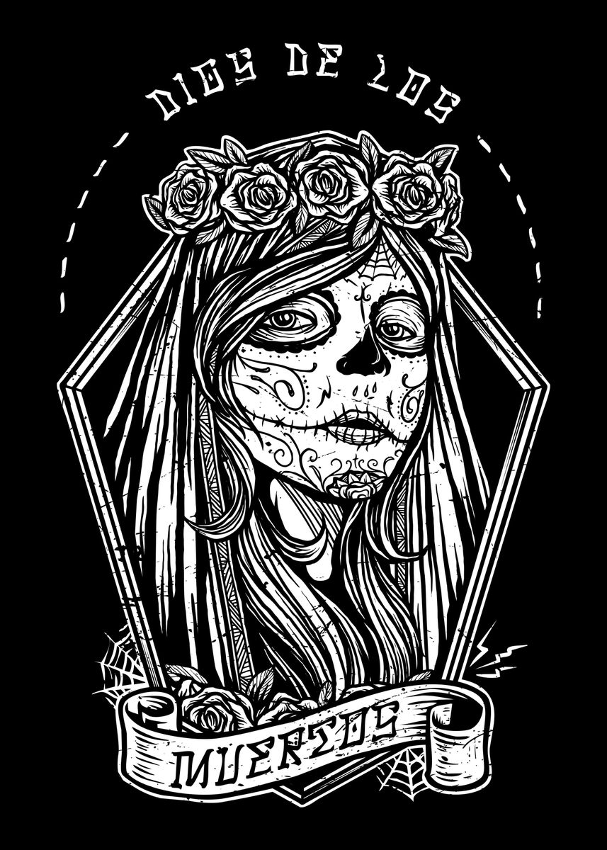 'Dios de los muertos' Poster by John DonJoe Displate