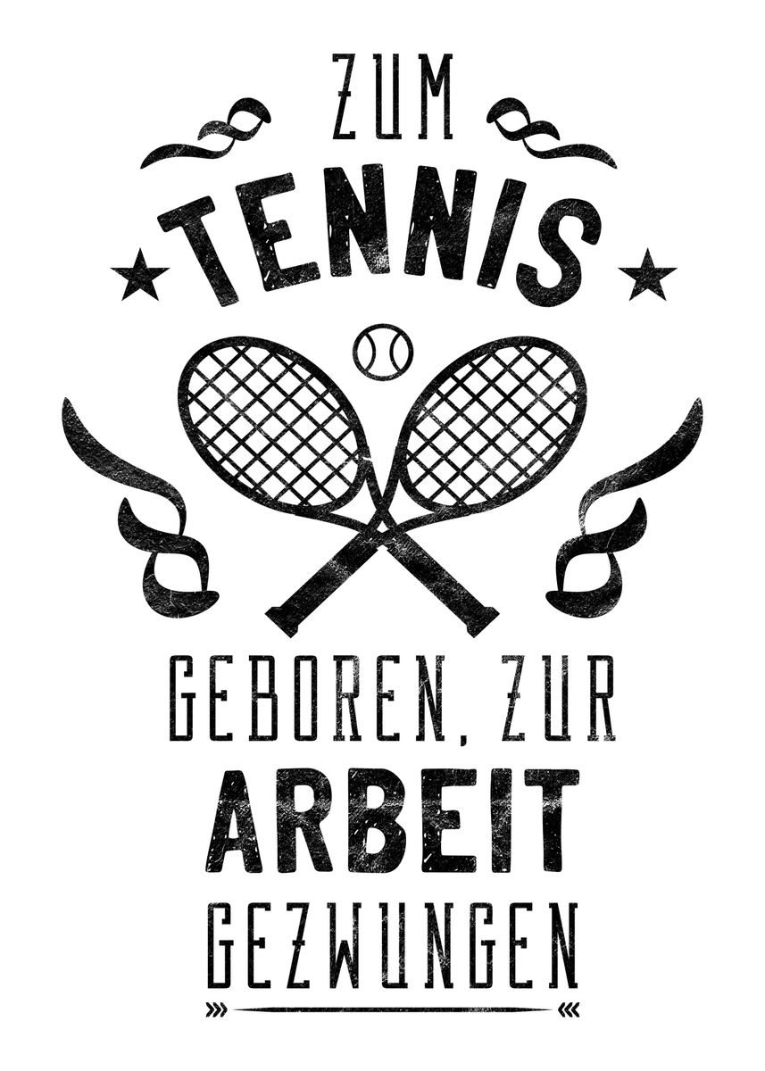 'Super Tennistrainer Spruch' Poster, picture, metal print, paint by