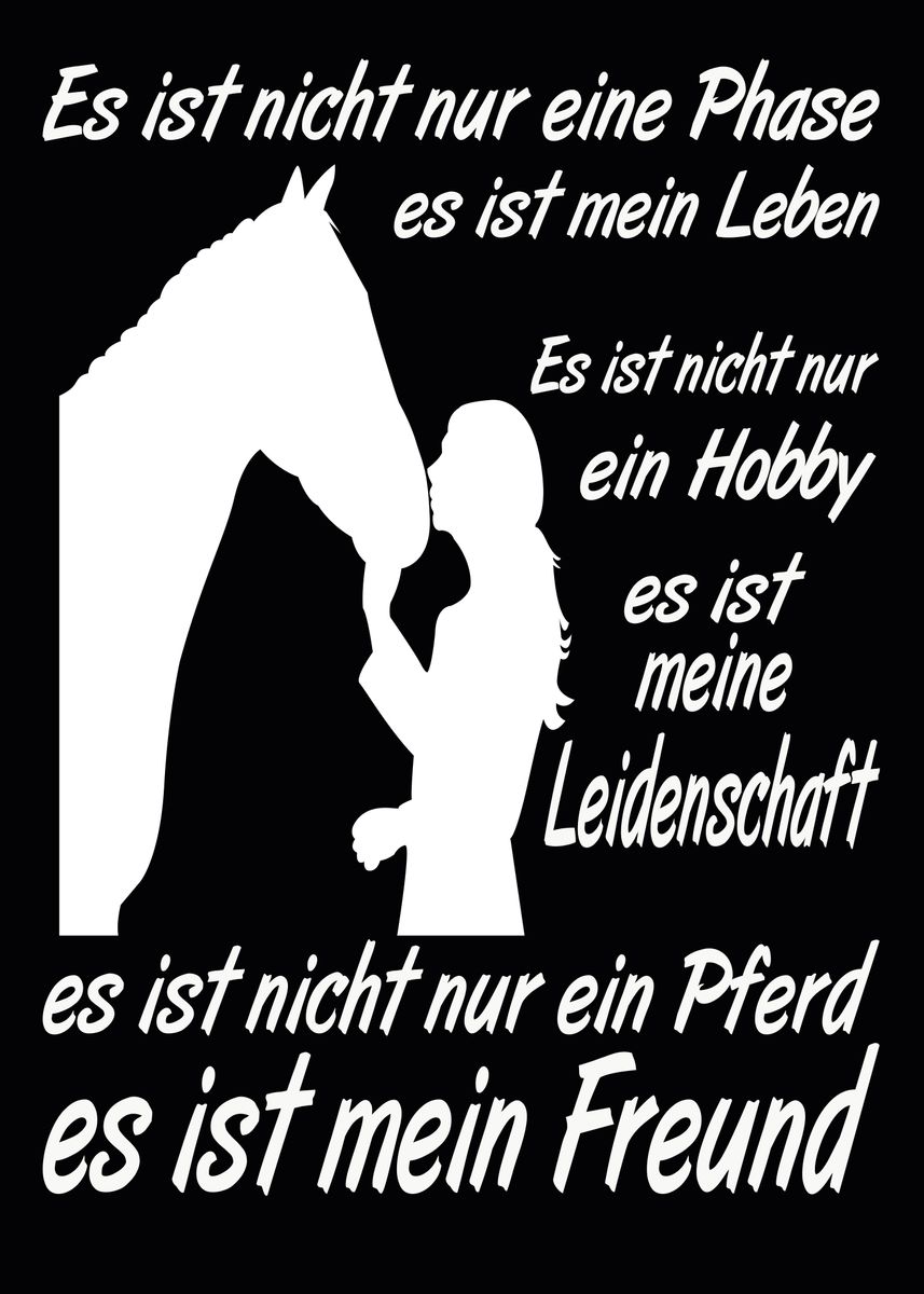 'Pferde Spruch Pferd witz ' Poster by Bombdesign Displate