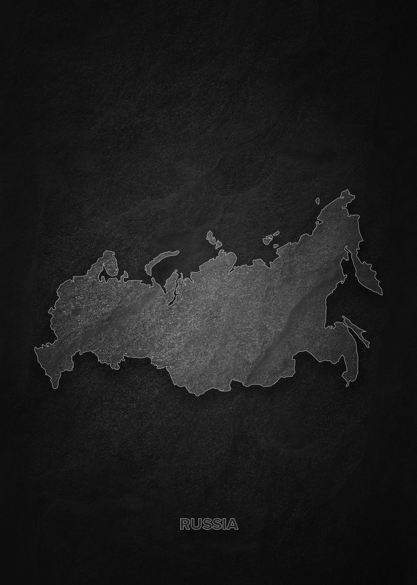 Russia Flag Map' Poster, picture, metal print, paint by Alo, Displate