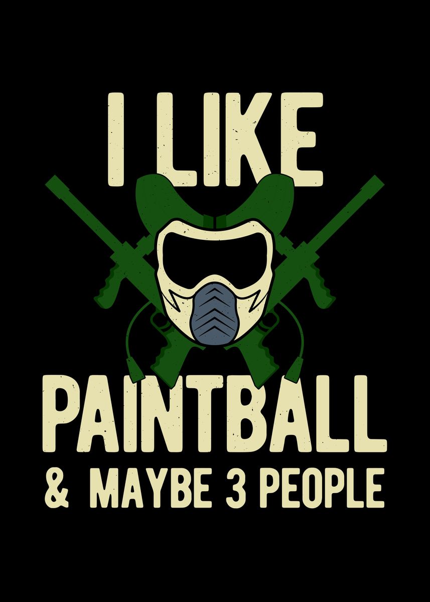 'Funny Paintball' Poster by Visualz Displate
