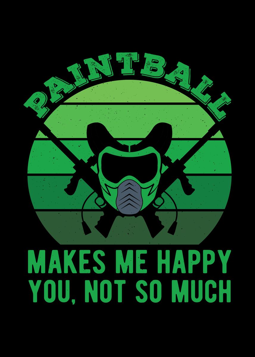 'Funny Paintball' Poster by Visualz Displate