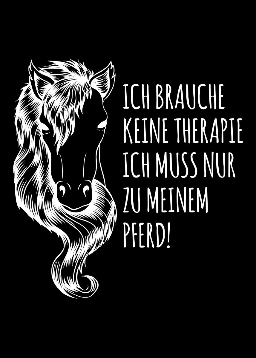 'Humorvoller reiten Spruch' Poster by dvdesign Displate