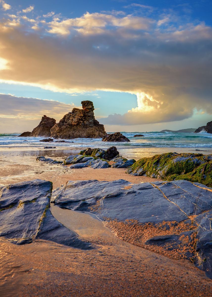 'Porthcothan beach 1' Poster, picture, metal print, paint by photoplace ...