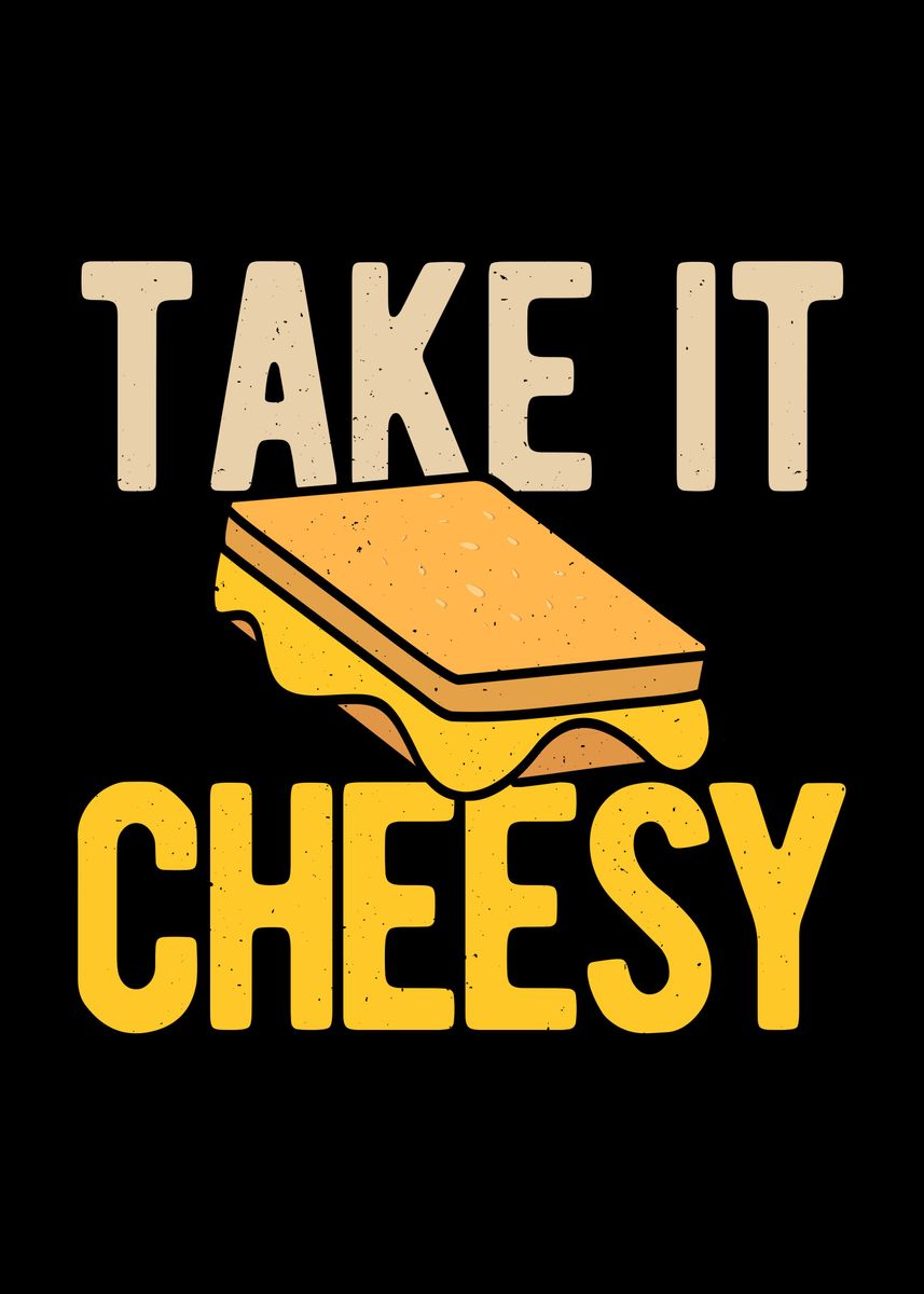 'Funny Cheese Sandwich' Poster, picture, metal print, paint by Visualz ...