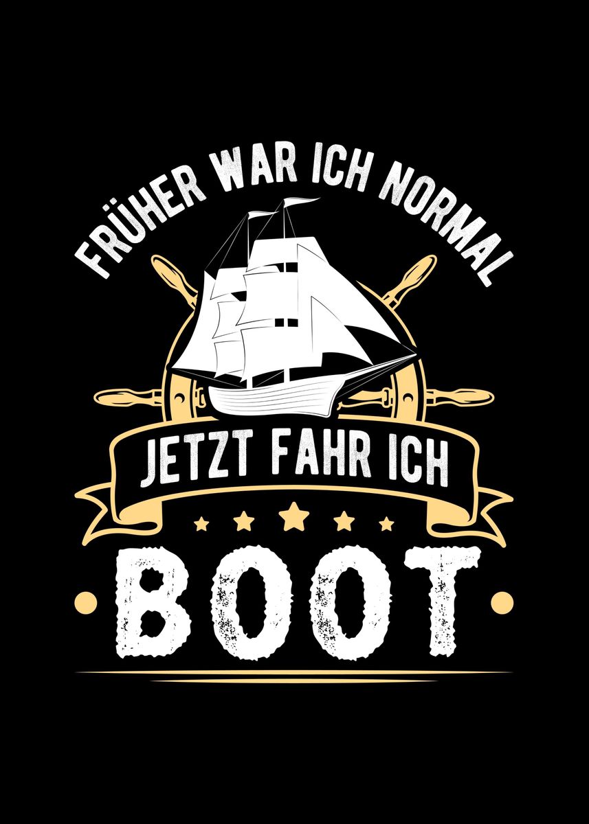 'Lustig Boot Segeln' Poster, picture, metal print, paint by HumbaHarry