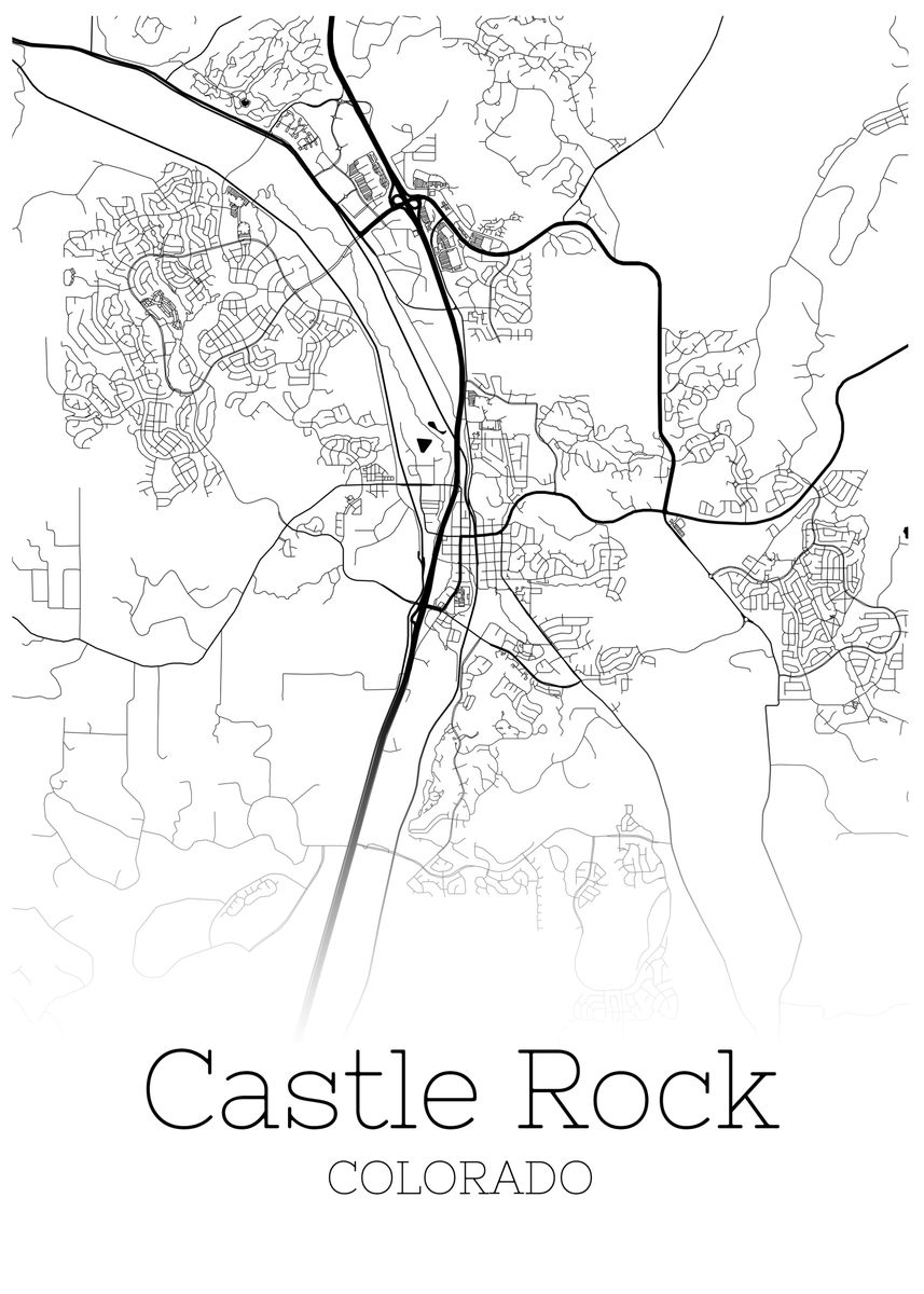 'Castle Rock Colorado' Poster by RelDesign Displate