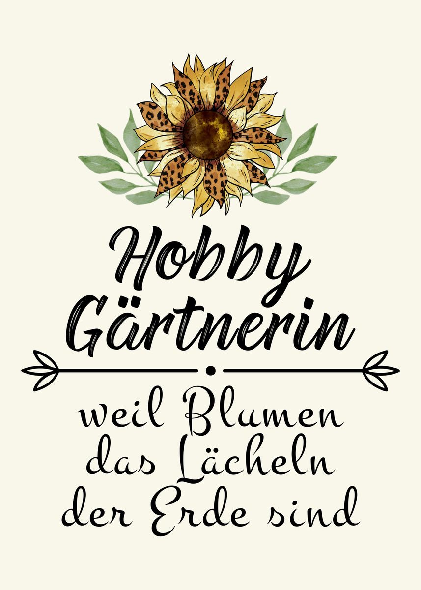 Kleingarten Spruch' Poster, picture, metal print, paint by