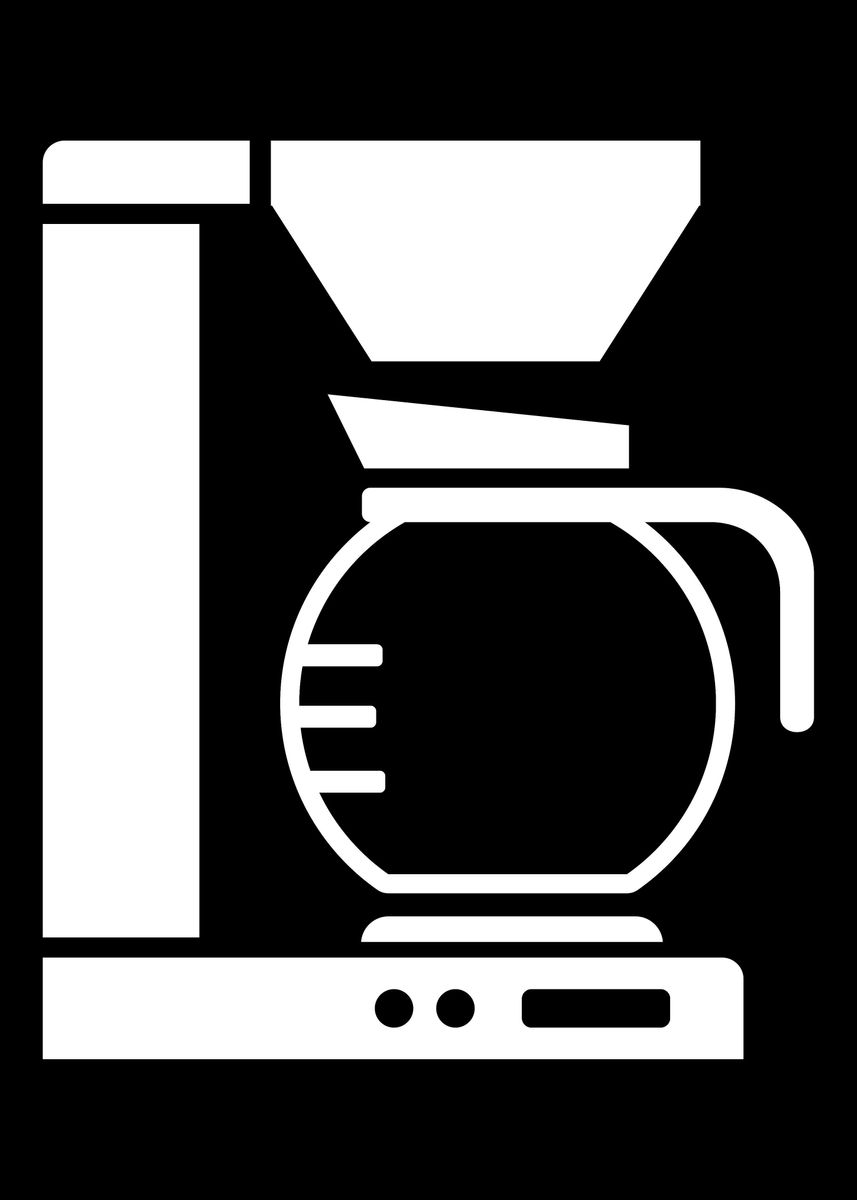 'Coffee machine' Poster, picture, metal print, paint by Designzz | Displate