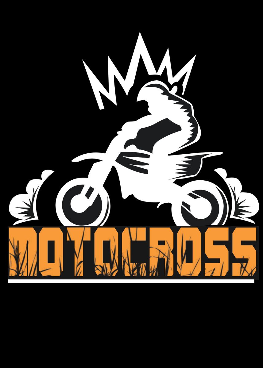 Mx Rider Poster 'Motocross Rider Having Fun' Poster, picture, metal print, paint by ...