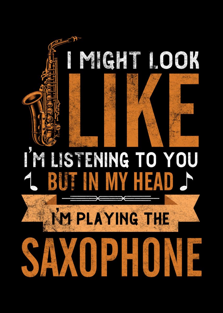 'Music Blues Jazz Saxophone' Poster by Statements | Displate