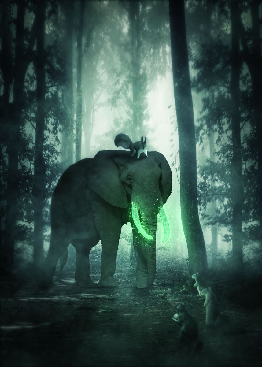 'Magical Elephant' Poster by Undermountain | Displate