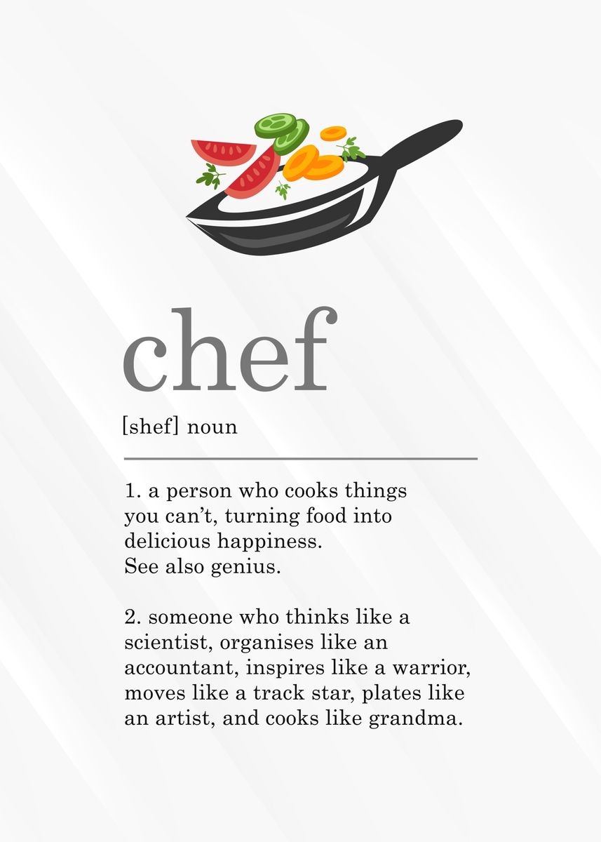 Funny Chef Definition Cook' Poster by 84PixelDesign | Displate
