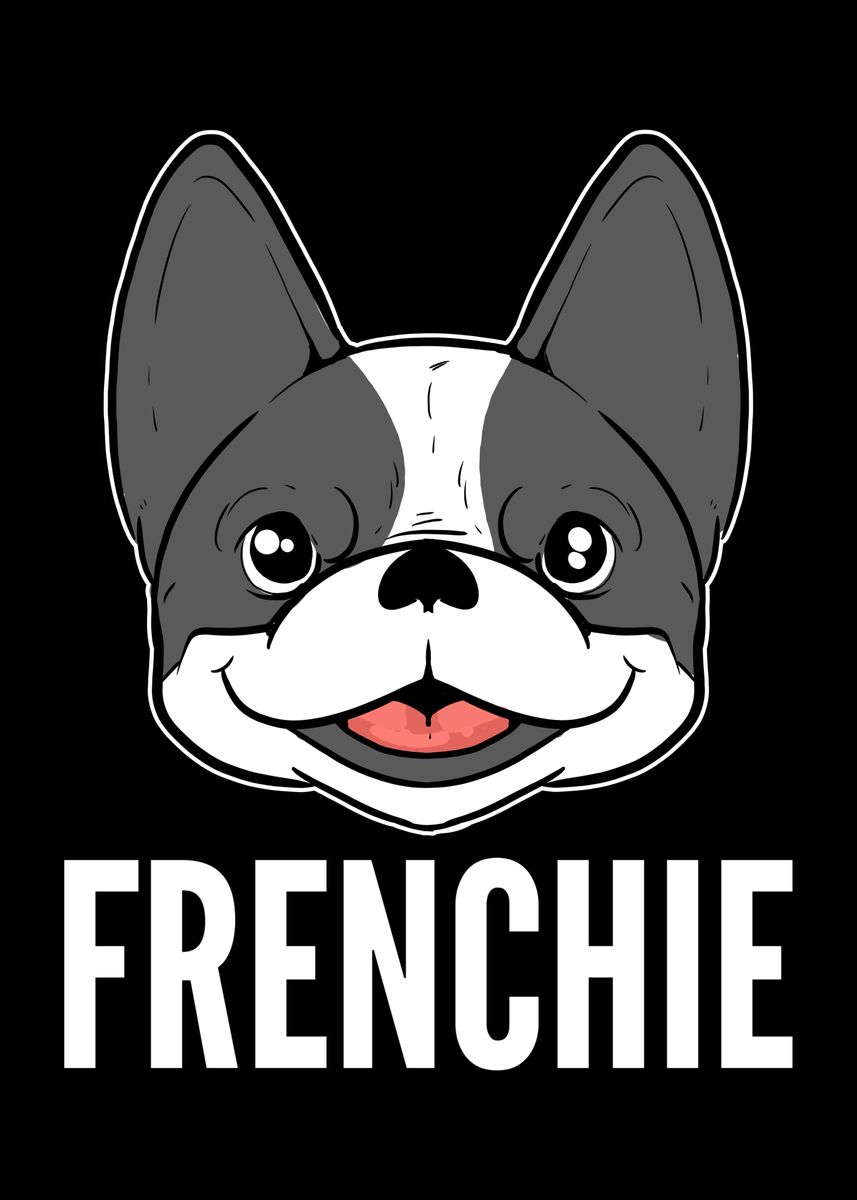 'Cute Frenchie' Poster, picture, metal print, paint by FunnyGifts ...