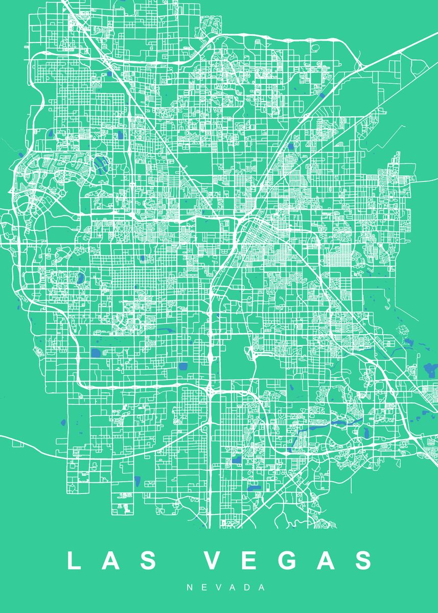 'LAS VEGAS Art Map' Poster by UrbanMaps | Displate