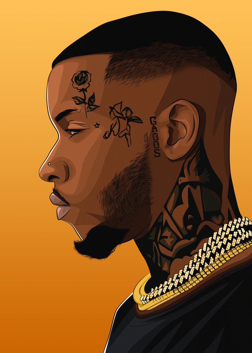 Tory Lanez Poster picture metal print paint by Anjola Agosu Displate
