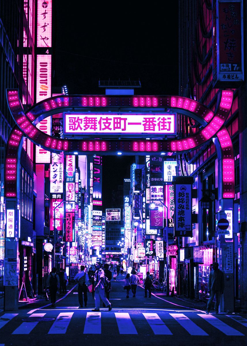 'Cyberpunk Tokyo' Poster by Conceptual Photography | Displate