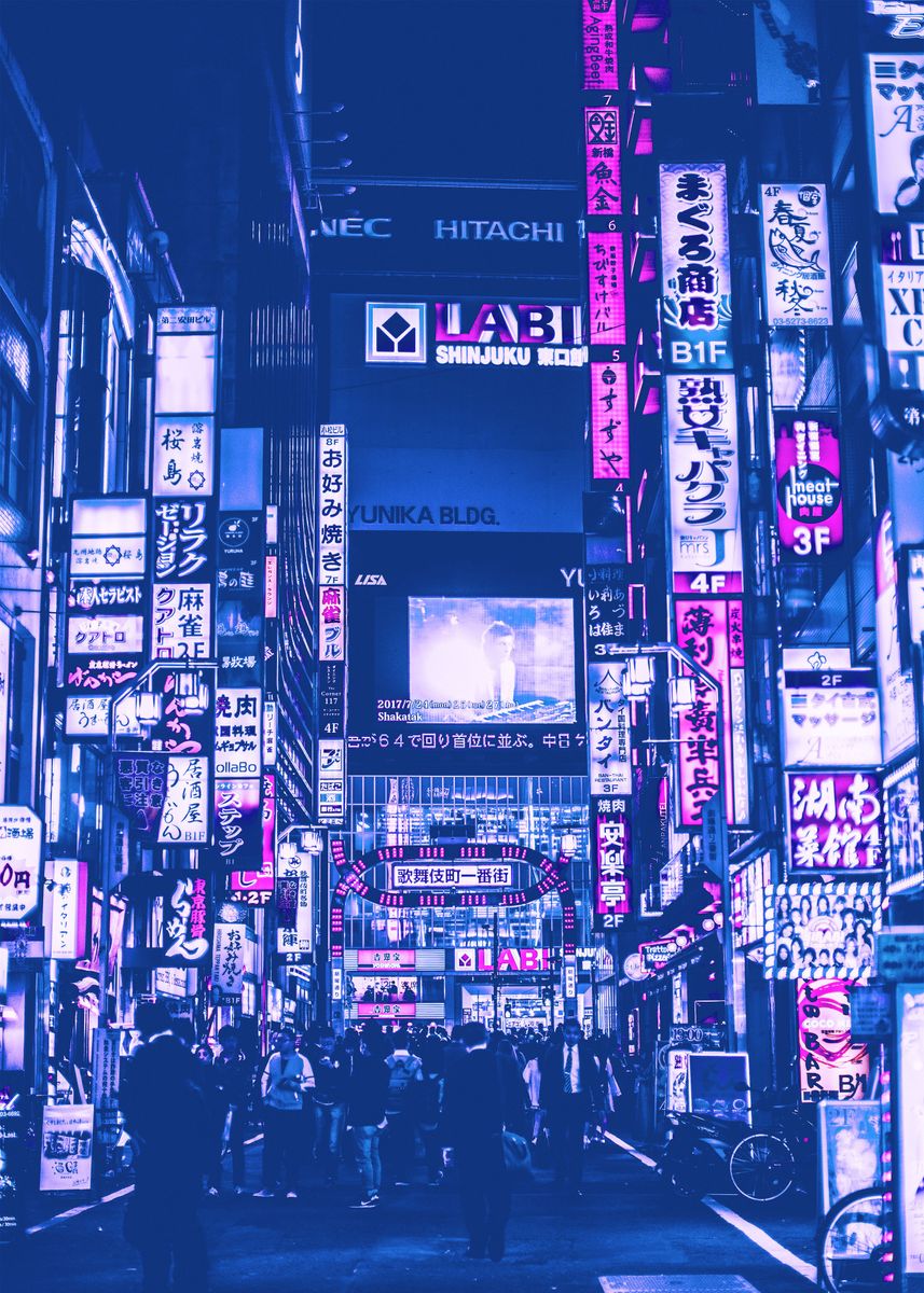 'Cyberpunk Tokyo' Poster by Conceptual Photography | Displate